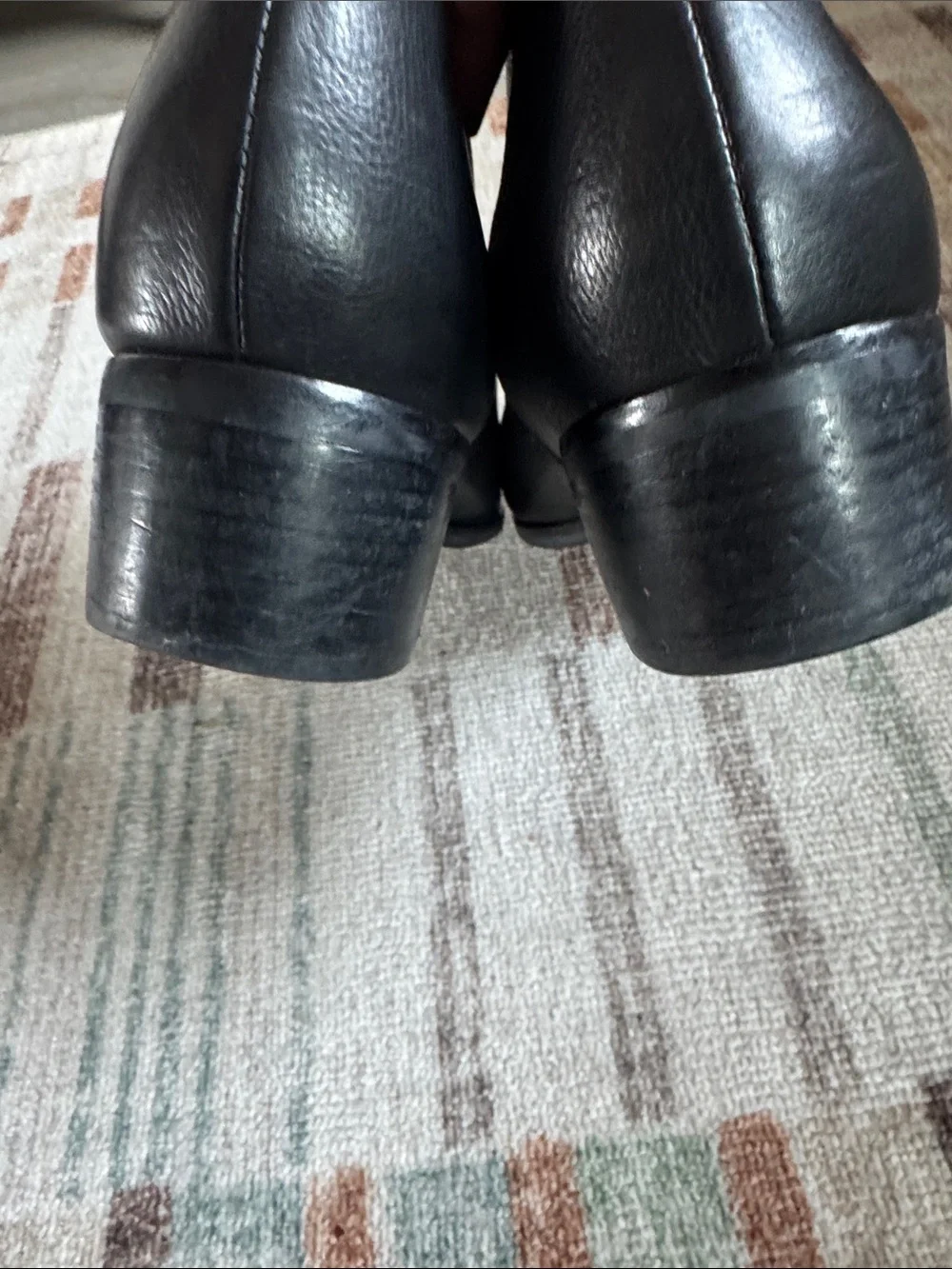 Marc Fisher Yale Black Pointed-Toe Leather Ankle Booties 9.5